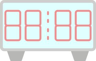 Digital Clock Flat Light Icon vector
