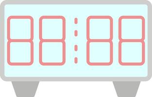 Digital Clock Flat Light Icon vector