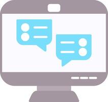 Chat Bubble Flat Light Icon vector