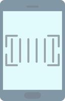 Barcode Scanner Flat Light Icon vector