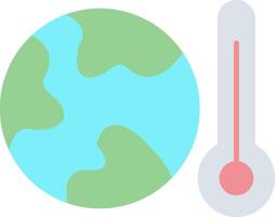 Global Warming Flat Light Icon vector