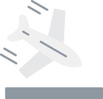 Plane Flat Light Icon vector