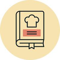 icono de vector de libro de recetas