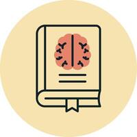 neurología libro vector icono