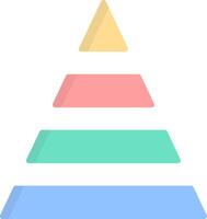 pirámide plano ligero icono vector