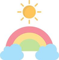 Rainbow Flat Light Icon vector