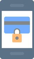 Secure Payment Flat Light Icon vector