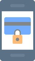 Secure Payment Flat Light Icon vector