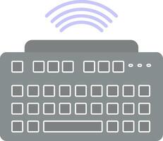 Wireless Keyboard Flat Light Icon vector