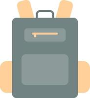 Backpack Flat Light Icon vector