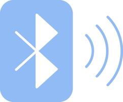 Bluetooth plano ligero icono vector