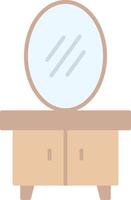 Dressing Table Flat Light Icon vector