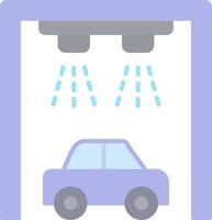 Car Wash Flat Light Icon vector