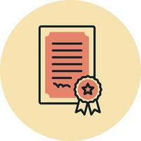 icono de vector de certificado