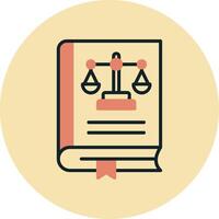 Law Book Vector Icon