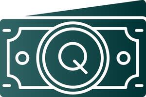 Quetzal Glyph Gradient Green Icon vector
