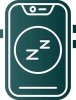 Sleep Glyph Gradient Green Icon vector