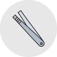 Tweezer Line Filled Light Circle Icon vector