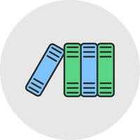 Files Line Filled Light Circle Icon vector