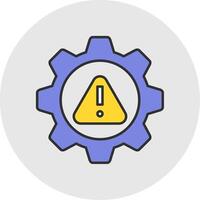 Risk Management Line Filled Light Circle Icon vector