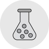 Flask Line Filled Light Circle Icon vector
