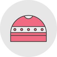 Cap Line Filled Light Circle Icon vector