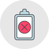 Wrong Line Filled Light Circle Icon vector