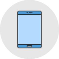 Smart Phone Line Filled Light Circle Icon vector