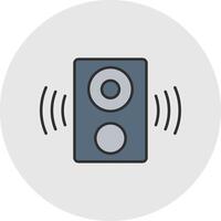 Speaker Line Filled Light Circle Icon vector