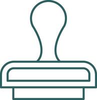 Stamp Line Gradient Icon vector