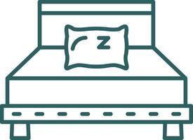 Pillow Line Gradient Icon vector