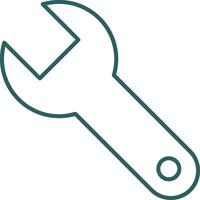 Wrench Line Gradient Icon vector