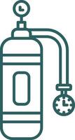 Oxygen Tank Line Gradient Icon vector