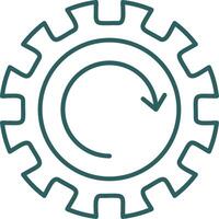 Gear Wheel Drawing Line Gradient Icon vector