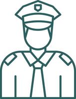 Policeman Line Gradient Icon vector