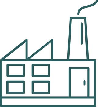 Factory Line Gradient Icon vector