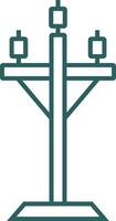 High Voltage Line Gradient Icon vector
