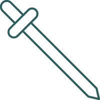 Saber Line Gradient Icon vector