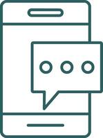 Pop Up Line Gradient Icon vector