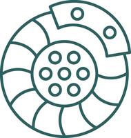 Brake Disk Line Gradient Icon vector