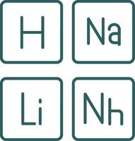 Periodic Table Line Gradient Icon vector