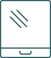 Tablet Line Gradient Icon vector