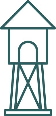 Watchtower Line Gradient Icon