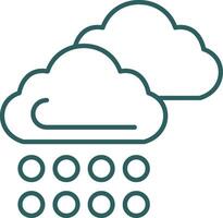 Cloud Line Gradient Icon vector