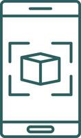 Augmented Reality Line Gradient Icon vector