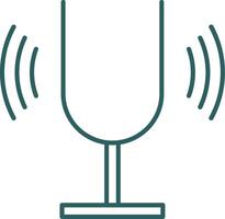 Tuning Fork Line Gradient Icon vector