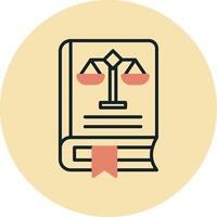 Law Book Vector Icon