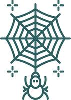 Spiderweb Line Gradient Icon vector