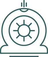Flat Tire Line Gradient Icon vector