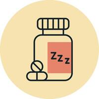 dormido pastillas vector icono